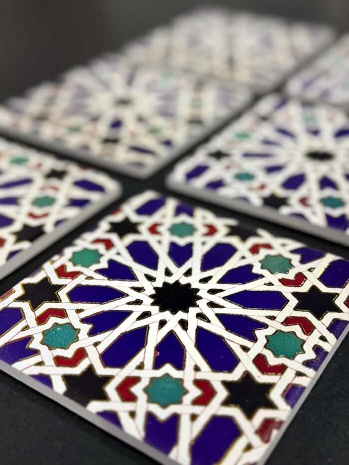 Set de 6 dessous de verre en céramique artisanal – Image 3