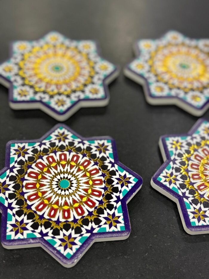 Set de 6 dessous de verre en céramique artisanal