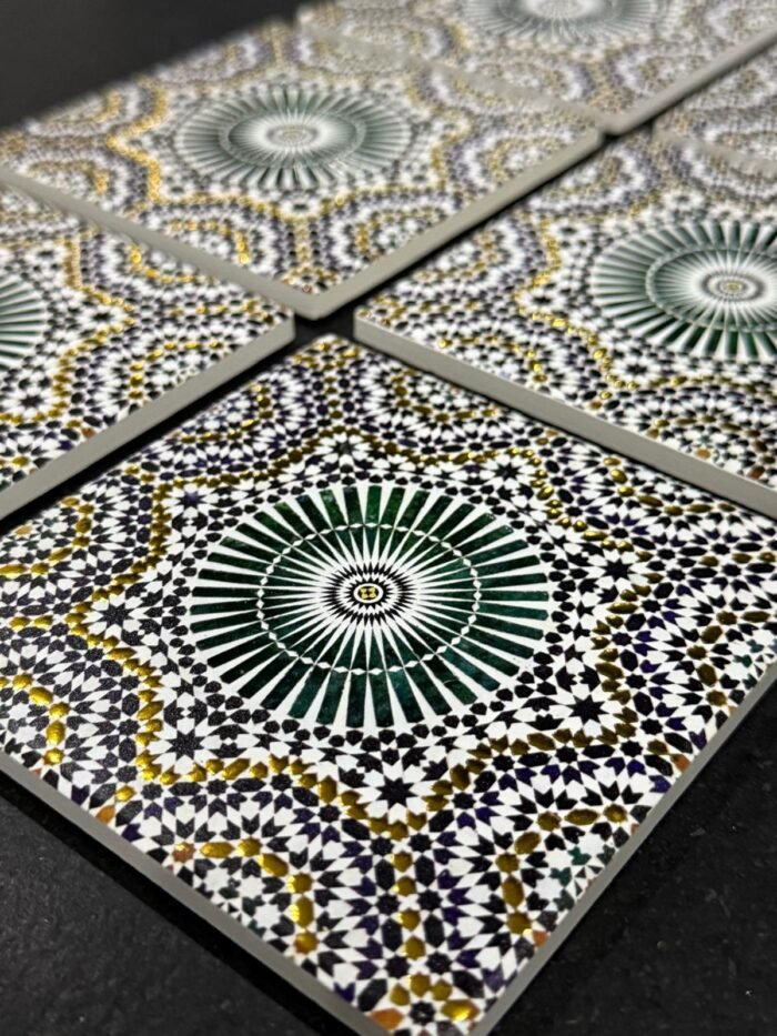 Set de 6 dessous de verre en céramique artisanal – Image 6